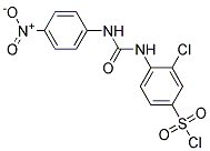 3-CHLORO-4-[3-(4-NITROPHENYL)UREIDO]BENZENESULFONYL CHLORIDE Struktur