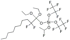 TRIDECAFLUORO-1,1,2,2-TETRAHYDROOCTYL-1-TRIETHOXYTRIETHOXYSILANE Struktur