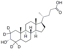 LITHOCHOLIC-2 2 4 4-D4 ACID 98 ATOM % D Struktur