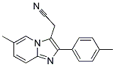 6-METHYL-2-(4-METHYLPHENYL)IMIDAZO-[1,2-A]PYRIDINE-3-ACETONITRILE Struktur