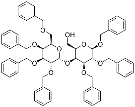 BENZYL 4-O-(2,3,4,6-TETRA-O-BENZYL A-D-GALACTOPYRANOSYL)-2,3-DI-O-BENZYL-B-D-GALACTOPYRANOSIDE Struktur