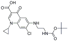 6-[(2-TERT-BUTOXYCARBONYLAMINOETHYL)AMINO]-7-CHLORO-1-CYCLOPROPYL-1,4-DIHYDRO-4-OXO-QUINOLINE-3-CARBOXYLIC ACID Struktur