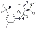 N4-[3-METHOXY-5-(TRIFLUOROMETHYL)PHENYL]-5-CHLORO-1,3-DIMETHYL-1H-PYRAZOLE-4-SULPHONAMIDE Struktur