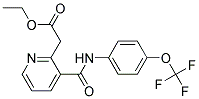 ETHYL 2-(3-{[4-(TRIFLUOROMETHOXY)ANILINO]CARBONYL}PYRID-2-YL)ACETAT Struktur