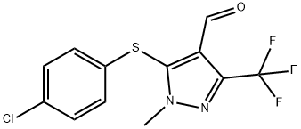 5-(4-CHLOROPHENYLTHIO)-1-METHYL-3-(TRIFLUOROMETHYL)-1H-PYRAZOLE-4-CARBOXALDEHYD Struktur