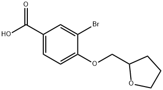 3-BROMO-4-(TETRAHYDRO-2-FURANYLMETHOXY)-BENZOIC ACID Struktur