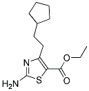 Ethyl 2-Amino-4-Cyclopentylethyl-5-Thiazole-Carboxylate Struktur