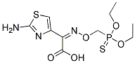 Diethylthiophosphoryl(Z)-(2-aminothiazol-4-yl)-methoxyimino acetat Struktur