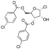 3,5-bis[o-(p-chlorobenzoyl)]-alpha-D-ribofuranosyl chloride Struktur