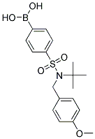 4-[tert-Butyl(4-methoxybenzyl)sulphamoyl]benzeneboronic acid Struktur