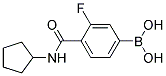 4-(Cyclopentylcarbamoyl)-3-fluorobenzeneboronic acid Struktur