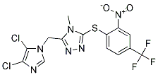 3-[(4,5-dichloro-1H-imidazol-1-yl)methyl]-4-methyl-5-{[2-nitro-4-(trifluoromethyl)phenyl]thio}-4H-1,2,4-triazole Struktur