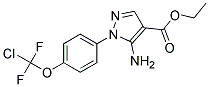 Ethyl 5-amino-1-{4-[chloro(difluoro)methoxy]phenyl}-1H-pyrazole-4-carboxylate Struktur