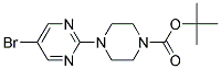 tert-Butyl 4-(5-bromopyrimidin-2-yl)piperazine-1-carboxylate Struktur