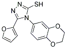 4-(3,4-Ethylenedioxyphenyl)-5-fur-2-yl-1,2,4-triazole-3-thiol Struktur