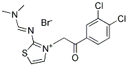 3-[2-(3,4-dichlorophenyl)-2-oxoethyl]-2-{[(dimethylamino)methylidene]amino}-1,3-thiazol-3-ium bromide Struktur