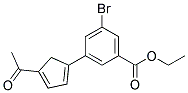 ethyl 3-(4-acetylcyclopenta-1,3-dienyl)-5-bromobenzoate Struktur