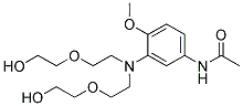 N-(3-(bis(2-(2-hydroxyethoxy)ethyl)amino)-4-methoxyphenyl)acetamide Struktur