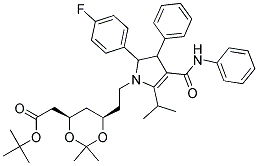 ((4R,6R)-6-{2-[2-(4-FLUORO-PHENYL)-5-ISOPROPYL-3-PHENYL-4-PHENYLCARBAMOYL-3H-PYRROL-1-YL]-ETHYL}-2,2-DIMETHYL-[1,3]DIOXAN-4-YL)-ACETIC ACID TERT-BUTYL ESTER Struktur