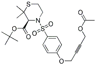 (S)-4-[4-(4-ACETOXY-BUT-2-YNYLOXY)-BENZENESULFONYL]-2,2-DIMETHYL-THIOMORPHOLINE-3-CARBOXYLIC ACID TERT-BUTYL ESTER Struktur