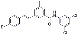 3-[(E)-2-(4-BROMO-PHENYL)-VINYL]-N-(3,5-DICHLORO-PHENYL)-5-METHYL-BENZAMIDE Struktur