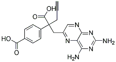 4-[1-CARBOXY-1-(2,4-DIAMINO-PTERIDIN-6-YLMETHYL)-BUT-3-YNYL]-BENZOIC ACID Struktur