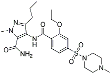 4-[2-ETHOXY-4-(4-METHYL-PIPERAZINE-1-SULFONYL)-BENZOYLAMINO]-2-METHYL-5-PROPYL-2H-PYRAZOLE-3-CARBOXYLIC ACID AMIDE Struktur