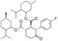 BIS[(1R,2S,5R)-2-ISOPROPYL-5-METHYLCYCLOHEXYL](1S,2S,3R)-3-(4-FLUOROPHENYL)-4-OXOCYCLOHEXANE-1,2-DICARBOXYATE Struktur