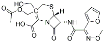 3-hydroxymethyl-7-[2-(2-furyl)-2-(methyloxyimino)-acetamido] cephalosporanic acid Struktur