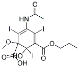 5-Acetamido-3-methoxy-2-hydroxy propyl-2,4,6-Triiodoisophthalic acid Struktur