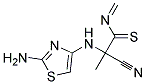 3,2-Diamino Methylene Amino-4-Thiazolyl Methyl Thio Propionitrile Struktur