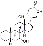 7a,12a-Dihydroxy-5b-cholanic Acid Struktur