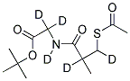 N-(3-ACETYLTHIO-2-METHYLPROPANOYL)GLYCINE TERT-BUTYL ESTER-D5 Struktur