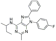 N-SEC-BUTYL-9-(4-FLUOROPHENYL)-2-METHYL-8-PHENYL-9H-PURIN-6-AMINE Struktur