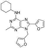 N-CYCLOHEXYL-8-(FURAN-2-YL)-9-((FURAN-2-YL)METHYL)-2-METHYL-9H-PURIN-6-AMINE Struktur