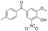 3-METHOXYL-4-HYDROXYL-5-NITROBENZENYL,4'-METHYLBENZENYL KETONE Struktur