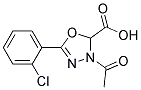 3-ACETYL-5-(2-CHLOROPHENYL)-2,3-DIHYDRO-1,3,4-OXADIAZOLE-2-CARBOXYLIC ACID Struktur