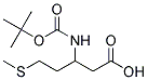 -3-(BOC-AMINO)-5-(METHYLTHIO)PENTANOIC ACID Struktur