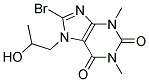 8-BROMO-7-(2-HYDROXYPROPYL)-1,3-DIMETHYL-2,3,6,7-TETRAHYDRO-1H-PURINE-2,6-DIONE, TECH Struktur