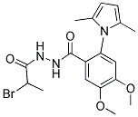 N'-(2-BROMOPROPANOYL)-2-(2,5-DIMETHYL-1H-PYRROL-1-YL)-4,5-DIMETHOXYBENZOHYDRAZIDE, TECH Struktur