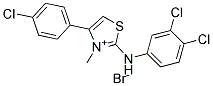 4-(4-CHLOROPHENYL)-2-(3,4-DICHLOROANILINO)-3-METHYL-1,3-THIAZOL-3-IUM BROMIDE, TECH Struktur