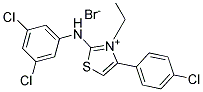 4-(4-CHLOROPHENYL)-2-(3,5-DICHLOROANILINO)-3-ETHYL-1,3-THIAZOL-3-IUM BROMIDE, TECH Struktur