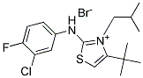 4-(TERT-BUTYL)-2-(3-CHLORO-4-FLUOROANILINO)-3-ISOBUTYL-1,3-THIAZOL-3-IUM BROMIDE, TECH Struktur