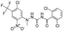 N1-(2,6-DICHLOROBENZOYL)-2-[5-CHLORO-2-NITRO-4-(TRIFLUOROMETHYL)PHENYL]-2-M ETHYLHYDRAZINE-1-CARBOXAMIDE Struktur