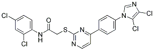 N1-(2,4-DICHLOROPHENYL)-2-({4-[4-(4,5-DICHLORO-1H-IMIDAZOL-1-YL)PHENYL]PYRI MIDIN-2-YL}THIO)ACETAMIDE Struktur