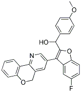 [5-FLUORO-3-(10H-9-OXA-4-AZA-PHENANTHREN-2-YL)-BENZOFURAN-2-YL]-(4-METHOXY-PHENYL)-METHANOL Struktur