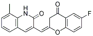 3-[6-FLUORO-4-OXO-CHROMAN-(3E)-YLIDENEMETHYL]-8-METHYL-1H-QUINOLIN-2-ONE Struktur