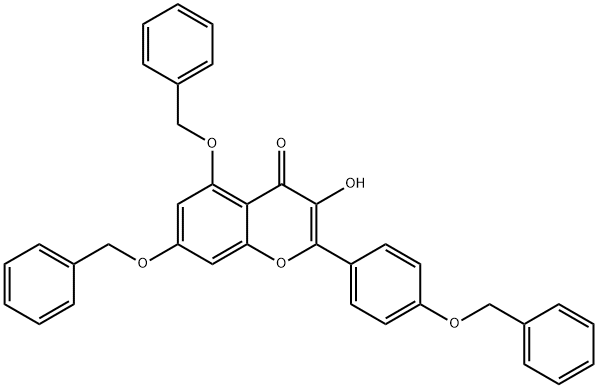 5,7-BIS-(BENZYLOXY)-2-(4-(BENZYLOXY)PHENYL)-3-HYDROXY-4H-CHROMEN-4-ONE Struktur