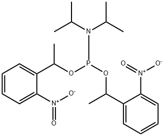 BIS[1-(2-NITROPHENYL)ETHYL] N,N-DIISOPROPYLPHOSPHORAMIDITE Struktur