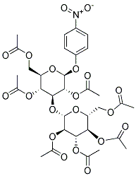 4-NITROPHENYL 2,4,6-TRI-O-ACETYL-3-O-(2,3,4,6-TETRA-O-ACETYL -B-D-GLUCOPYRANOSYL)-B-D-GLUCOPYRANOSIDE Struktur